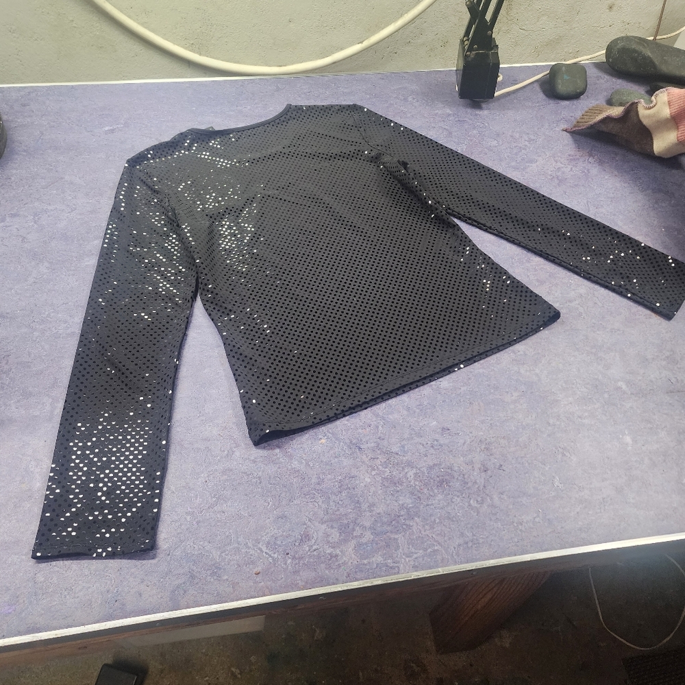 Ideology Black  Fake Sequin Top